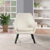 Picture of Della Linen Mid-Century Accent Chair