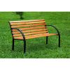 Picture of 12 Slat Wood and Metal Park Bench