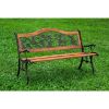 Picture of Wood and Metal Outdoor Bench