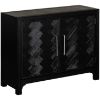 Picture of 2 Door Black Chevron Cabinet