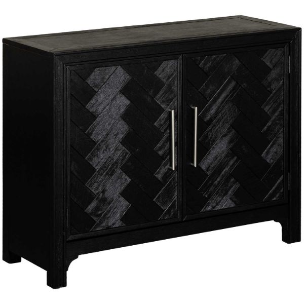 Picture of 2 Door Black Chevron Cabinet
