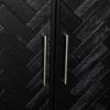 Picture of 2 Door Black Chevron Cabinet