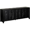 Picture of 4 Door Black Chevron Cabinet