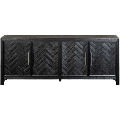 Picture of 4 Door Black Chevron Cabinet