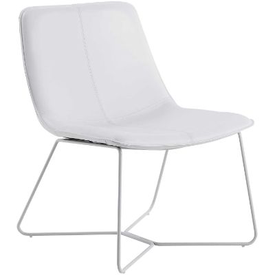 Picture of Grayson White Accent Chair with White Frame