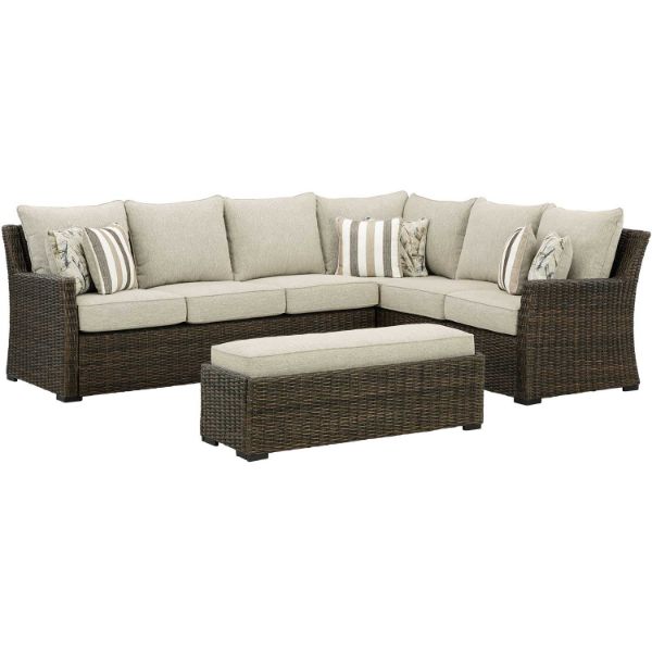 Picture of Brook Ranch 3 Piece Sectional with Bench