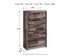 Picture of Derekson Multi Grey Five Drawer Chest