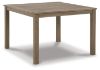 Picture of Aria Plains Square Dining Table, Light Brown