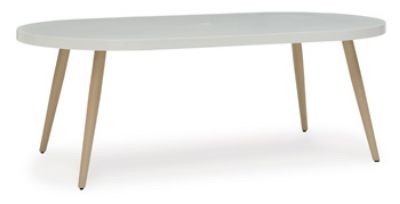 Picture of Seton Creek Oval Dining Table, White