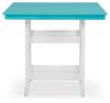 Picture of Eisely Square Counter Tbl W/Umb Opt, Light Blue