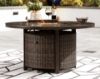 Picture of Paradise Round Fire Pit Table, Light Brown