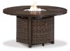 Picture of Paradise Round Fire Pit Table, Light Brown