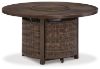 Picture of Paradise Round Fire Pit Table, Light Brown