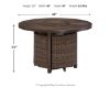 Picture of Paradise Round Fire Pit Table, Light Brown