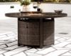 Picture of Paradise Round Fire Pit Table, Light Brown