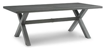 Picture of Elite Park Rect Dining Table W/Umb Opt, Dark Gray