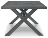 Picture of Elite Park Rect Dining Table W/Umb Opt, Dark Gray