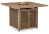 Picture of Walton Bridge Square Bar Table W/Fire Pit, Brown