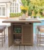 Picture of Walton Bridge Square Bar Table W/Fire Pit, Brown