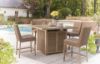 Picture of Walton Bridge Square Bar Table W/Fire Pit, Brown