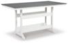 Picture of Transville Rect Counter Table W/Umb Opt, Dark Gray