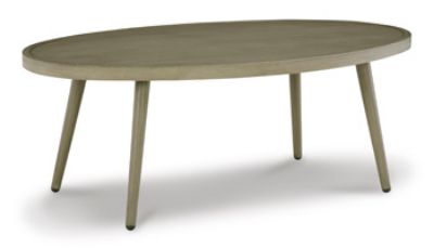 Picture of Swiss Valley Oval Cocktail Table, Beige