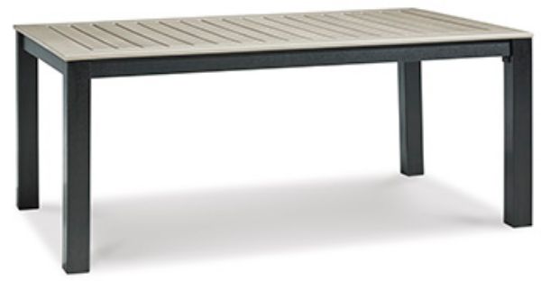 Picture of Mount Valley Rect Dining Table W/Umb Opt, Black