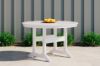 Picture of Crescent Luxe Round Dining Table W/Umb Opt, White