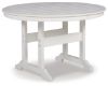 Picture of Crescent Luxe Round Dining Table W/Umb Opt, White