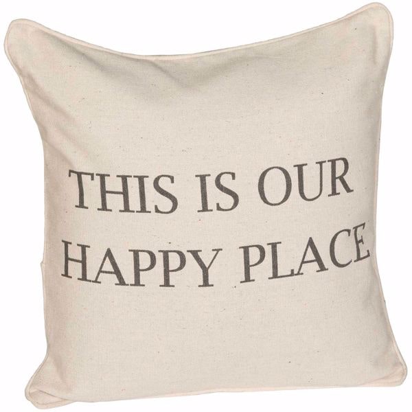 HAPPY PLACE 20X20 PILLOW