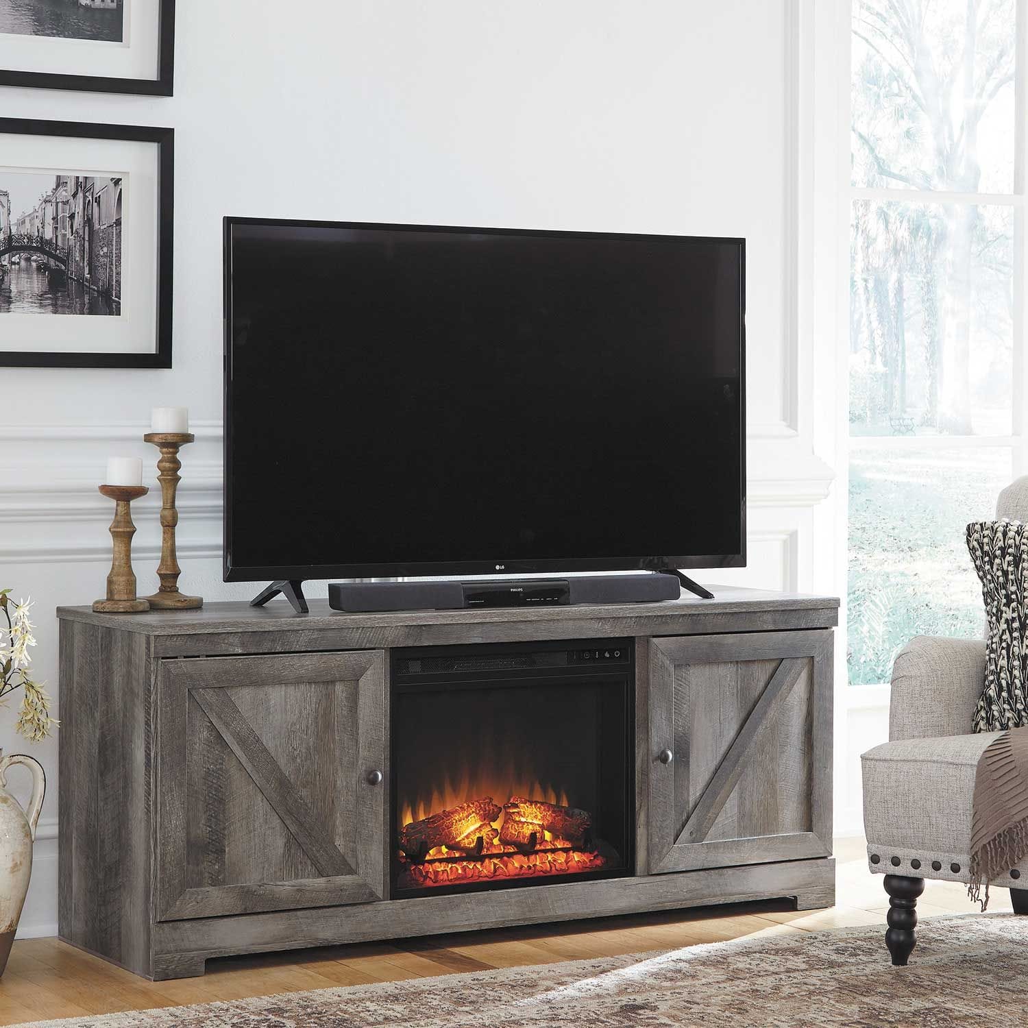 Wynnlow Fireplace TV Stand
