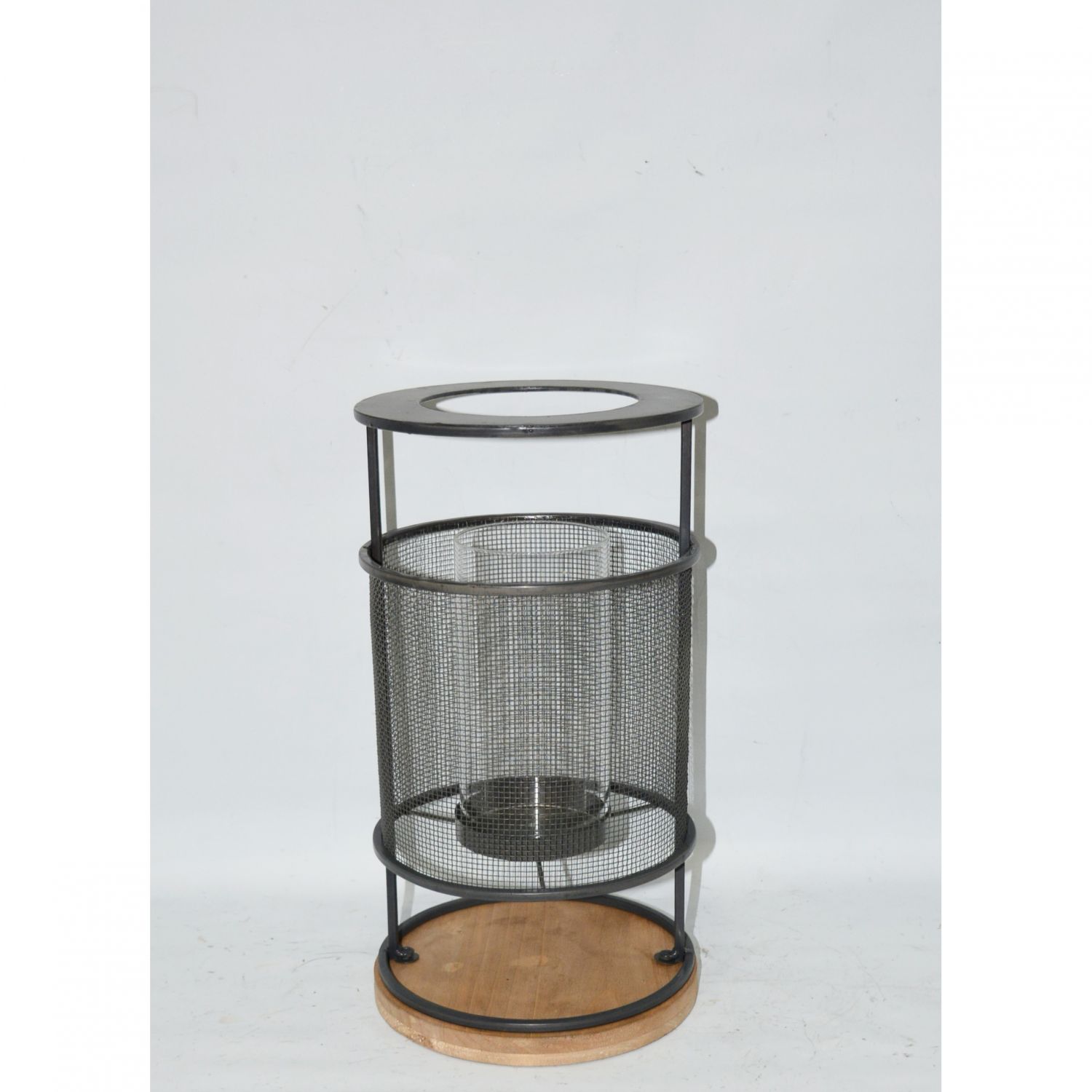Wood Metal Candle Holder