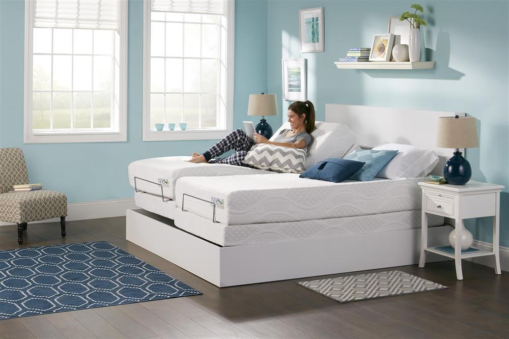 Adjustable base with mattress