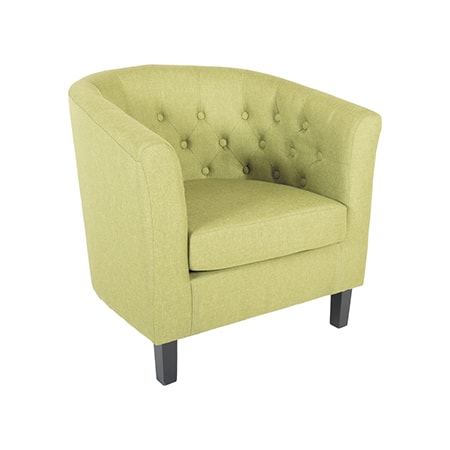 Mallory Green Tufted Tub Chair